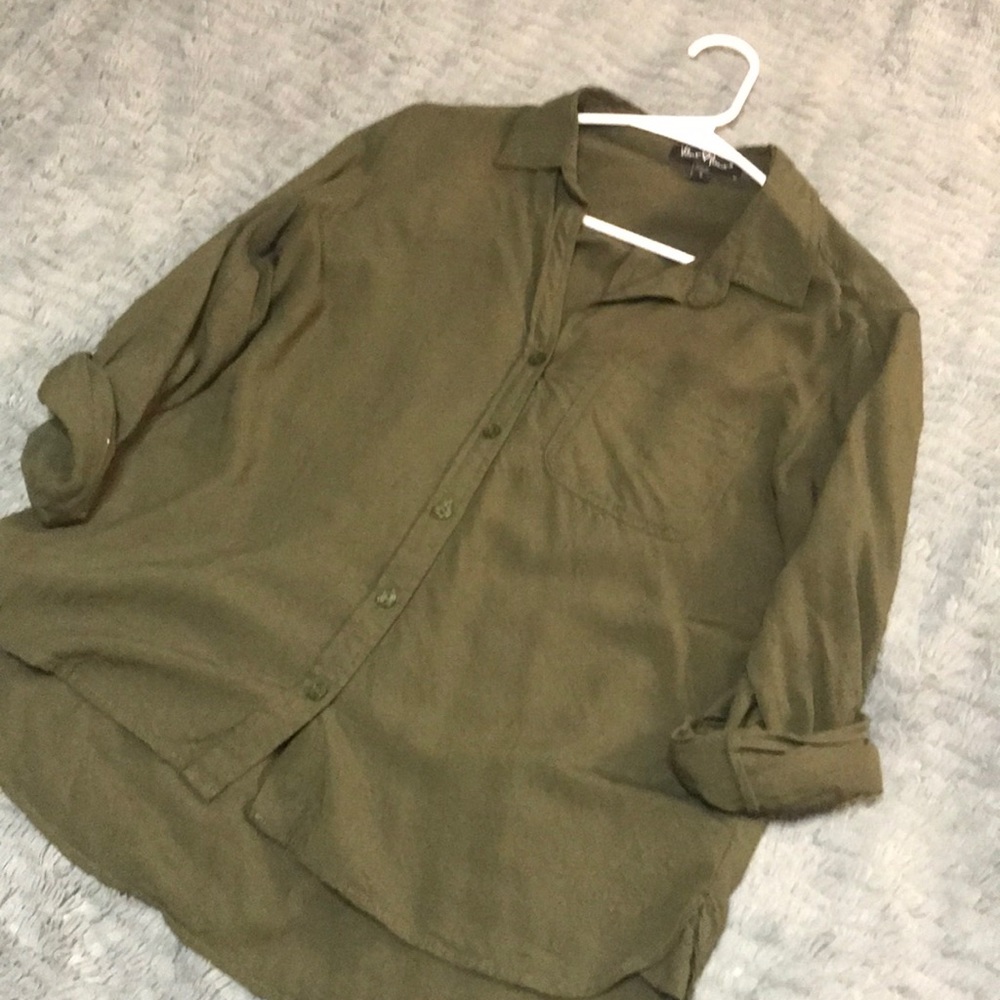 Soft Green Button Down